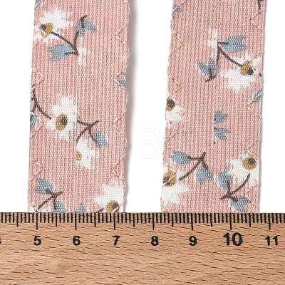 1 Roll Flower Printed Polyester Ribbons FB-XCPE5EC-01-1