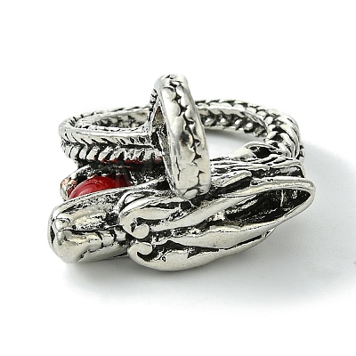 Dragon Alloy Finger Ring RJEW-K275-35AS-1