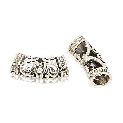 Tibetan Style Alloy Curved Tube Beads PALLOY-J154-56AS-1