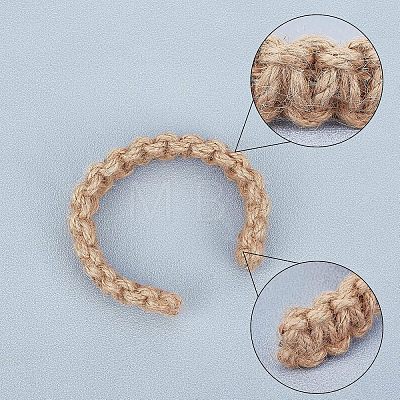 Knitting Jute Cord Curtain Tiebacks AJEW-WH0235-19-1