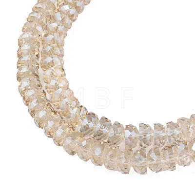 Electroplate Transparent Glass Beads Strands EGLA-N002-37-F03-1