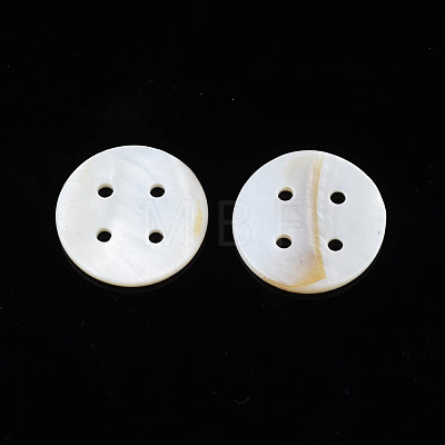 Natural Freshwater Shell Buttons SHEL-N026-179-1
