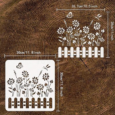 PET Hollow Out Drawing Painting Stencils DIY-WH0383-0039-1