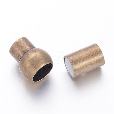 Brass Magnetic Clasps with Glue-in Ends KK-H303-1-1