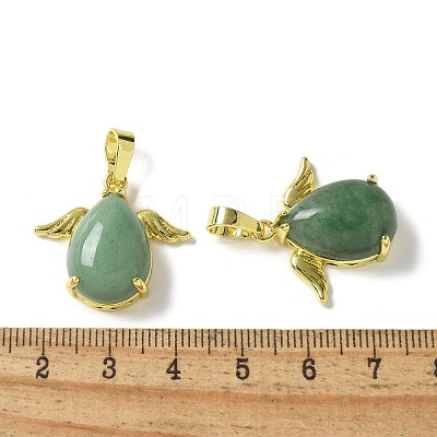 Natural Green Aventurine Pendants KK-F888-01G-26-1