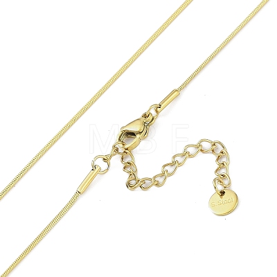 304 Stainless Steel Round Snake Chain Necklaces NJEW-C055-07G-1