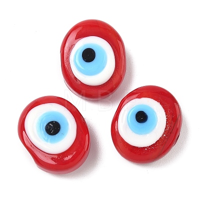 Handmade Evil Eye Lampwork Beads LAMP-G168-02C-1