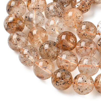 Natural Herkimer Diamond Beads Strands G-Z115-C03-10mm-1