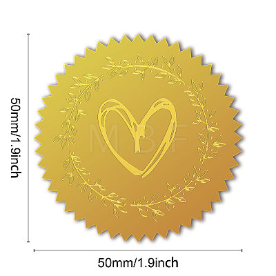 Self Adhesive Gold Foil Embossed Stickers DIY-WH0211-362-1