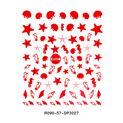 3D Star Sea Horse Bowknot Nail Decals Stickers MRMJ-R090-57-DP3227-1