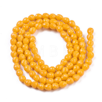 Opaque Solid Color Glass Beads Strands GLAA-N045-002-A05-1