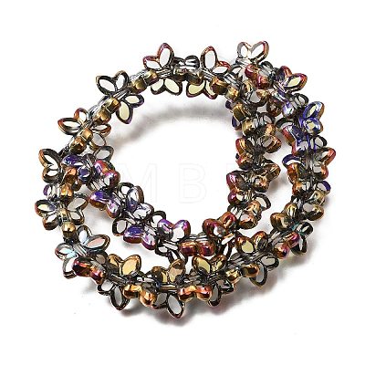 Electroplated Transparent Glass Beads Strands GL-CBA98F0-03D-1