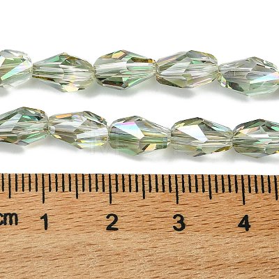 Transparent Electroplate Glass Beads Strands GLAA-K064-03B-HR02-1