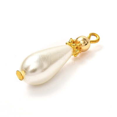 Glass Pearl Pendants PALLOY-JF00902-1