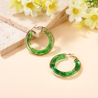 1 Pair 304 Stainless Steel Hoop Earrings EJEW-TA0001-89A-1