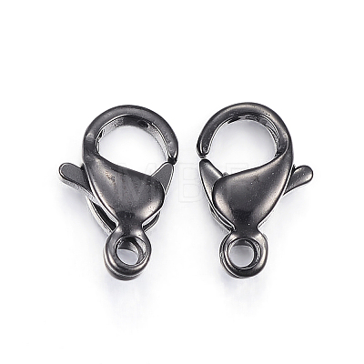 304 Stainless Steel Lobster Claw Clasps X-STAS-H353-A-02B-1