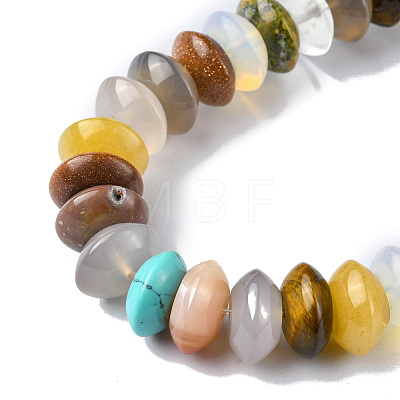 Natural & Synthetic Mixed Gemstone Beads Strands G-F743-05D-1