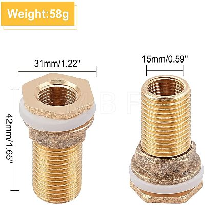 Brass Water Tank Connector AJEW-WH0119-02A-1
