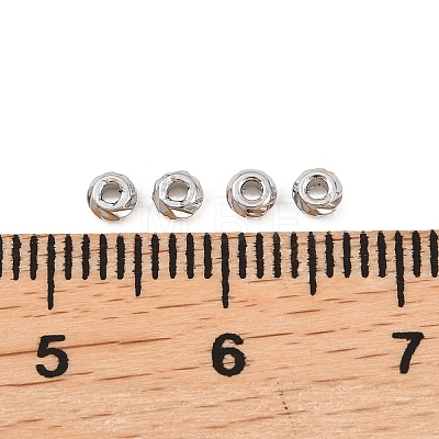 Corrugated Column Brass Beads KK-Z146-05P-01-1