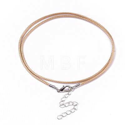 Waxed Cotton Cord Necklace Making MAK-S032-1.5mm-B16-1