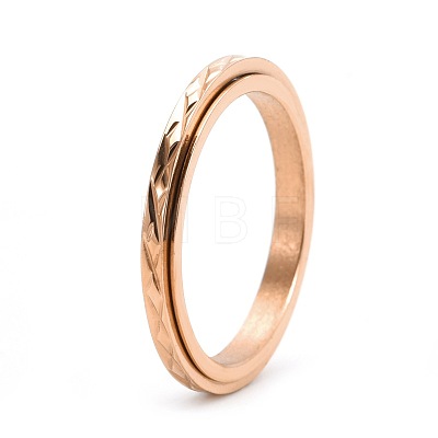 Stainless Steel Rotatable Finger Ring for Women Men PW-WG3B7F0-08-1