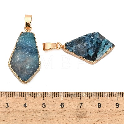 Natural Druzy Agate Pendants GG-K002-19-1