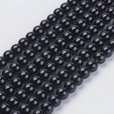 Eco-Friendly Dyed Glass Pearl Beads Strands HY-A008-6mm-RB080-1