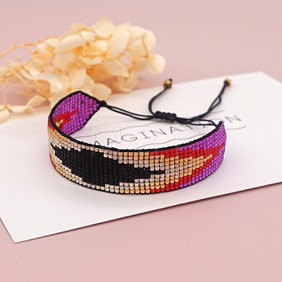 Miyuki Seed Braided Bead Bracelet BJEW-P269-05D-1