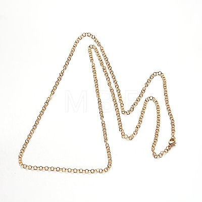 304 Stainless Steel Cable Chain Necklaces NJEW-N0046-02G-1