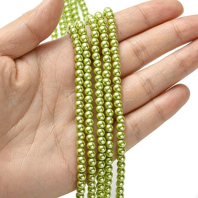 Grade A Glass Pearl Beads HY-J001-4mm-HX014-1