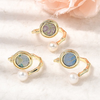 Brass Cuff Open Rings AJEW-H158-06G-1