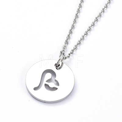 Non-Tarnish 304 Stainless Steel Pendant Necklaces NJEW-E147-04P-1