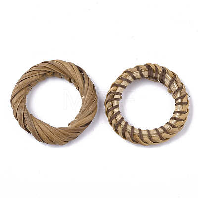 Handmade Reed Cane/Rattan Woven Linking Rings X-WOVE-Q077-07-1