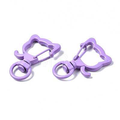 Spray Painted Eco-Friendly Alloy Swivel Snap Hooks Clasps PALLOY-T080-09-NR-1