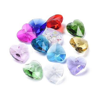 72Pcs 12 Colors Birthstone Charms Glass Pendants RGLA-ZZ0001-05-14mm-1