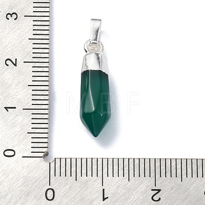 Natural Green Onyx Agate Pendants G-NH0001-02P-02-1