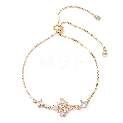Adjustable Brass Slider Link Bracelets BJEW-JB13038-1