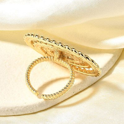 Brass Cuff Rings for Women RJEW-Q008-03G-1