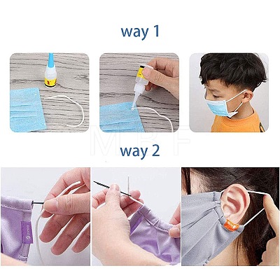 Gorgecraft Round Polyester & Spandex Elastic Band for Mouth Cover Ear Loop EC-GF0001-04-1