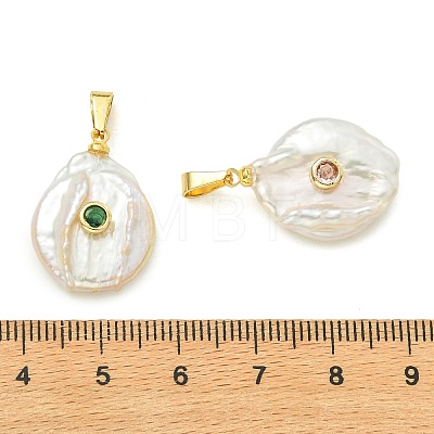 Natural Keshi Pearl Pendants PALLOY-JF05996-1