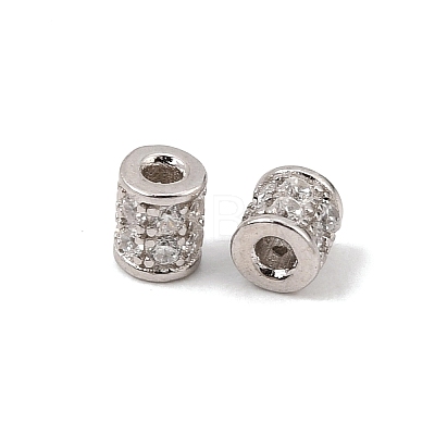 925 Sterling Silver Micro Pave Clear Cubic Zirconia Beads SE-CBAF1B2-13A-P-1