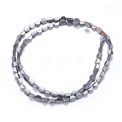 Non-magnetic Synthetic Hematite Beads Strands G-P338-13A-4x5mm-1