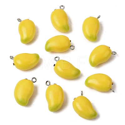 Fruit Theme Resin Pendants RESI-D018-01P-02-1