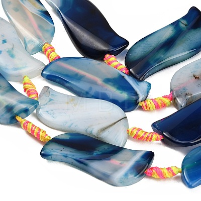 Dyed & Heated Natural Banded Agate Beads Strands GG-CBAB9C6-B01-01-1