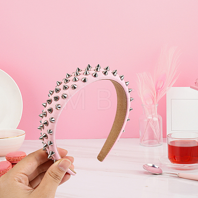 1Pc Imitation Leather Hair Bands for Women OHAR-CL0001-04A-1