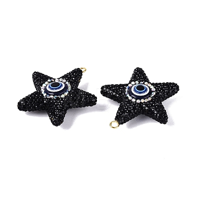 Handmade Polymer Clay & Rhinestone & Resin Big Pendants FIND-Q123-02E-1