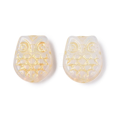 Owl Glass Beads GLAA-T025-65M-01-1