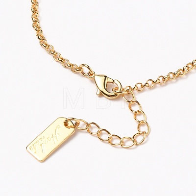 Brass Rolo Chain Bracelets BJEW-H537-08G-1