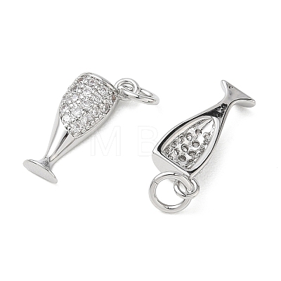 SHEGRACE Brass Clear Cubic Zirconia Pendants XGRQ3K848-525P-1