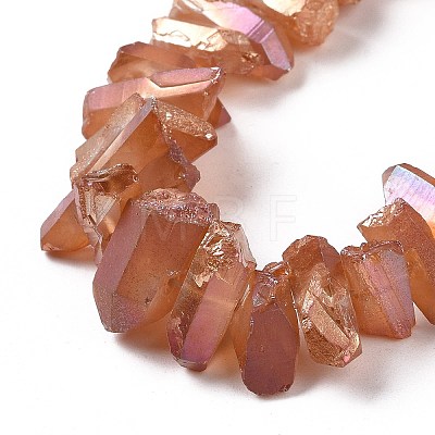 Natural Quartz Crystal Points Beads Strands G-K181-B22-1